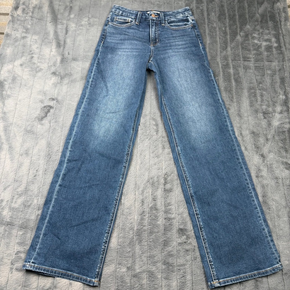 Flying Monkey Womens Wide Leg High Rise Jeans Blue Medium Wash F5363 Size 26